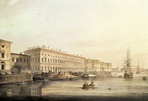 カールペトロヴィッチベグロフ（1799〜1875年）、1826年（リソとトイレ）が刻まれた宮殿堤防の眺め 作： K. and Shiflard, S. Sabat